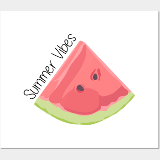 summer vibes watermelon slice Posters and Art